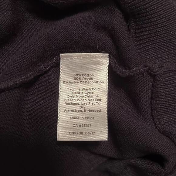 Talbots‎ Petites Navy 3/4 Sleeve Sweater Size MP - Picture 4 of 4